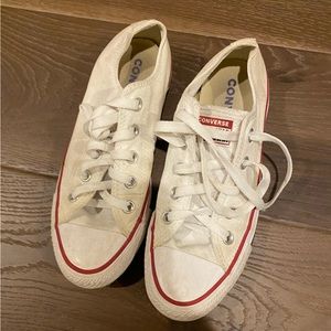 White low rise converse